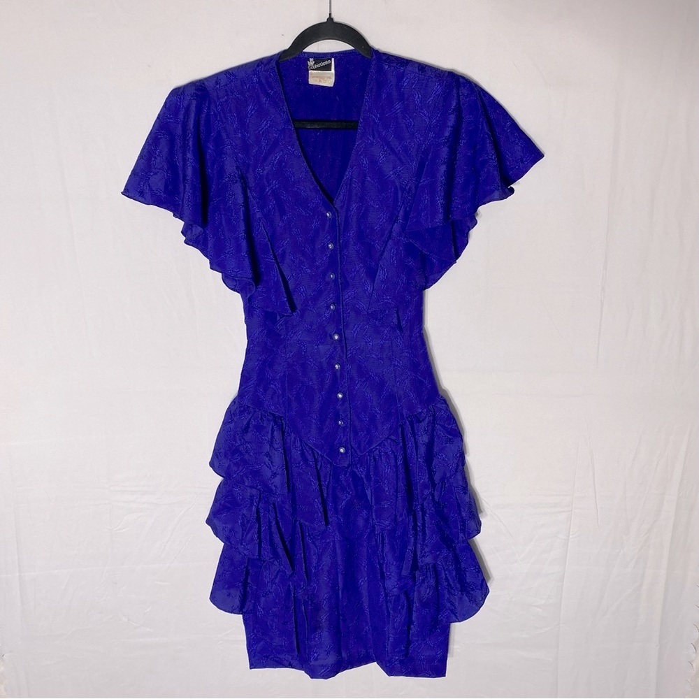 Vintage Sophisticate Purple Cocktail Dress Prom dress Mini Dress 5/6